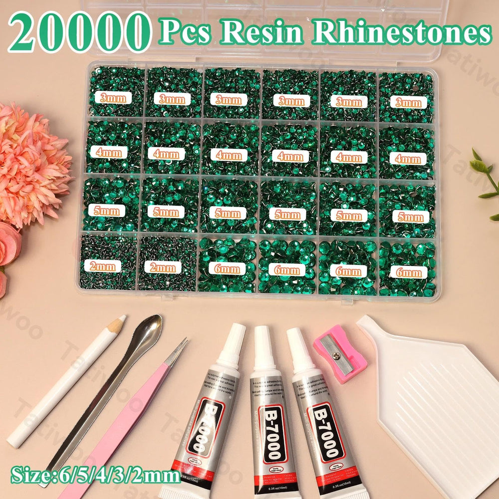 Tatiwoo emerald flatback rhinestones 4mm for jewelry and accessories