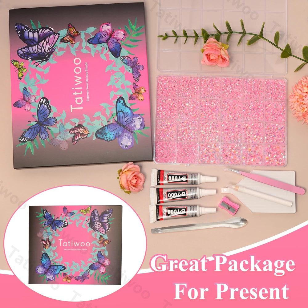 Tatiwoo rhinestones for face and body makeup art embellishment.