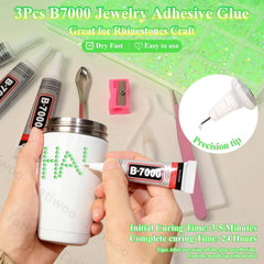 Tatiwoo green bedazzling kit for garments, tumblers, and phone cases