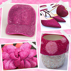 Tatiwoo hot pink rhinestones with mixed sizes for precise detailing and bold accents