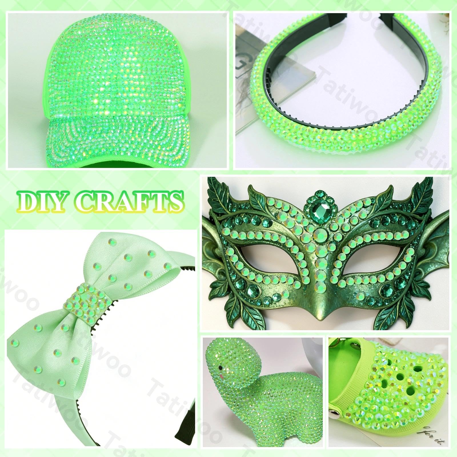 Tatiwoo jelly rhinestones for face and body art with sparkle