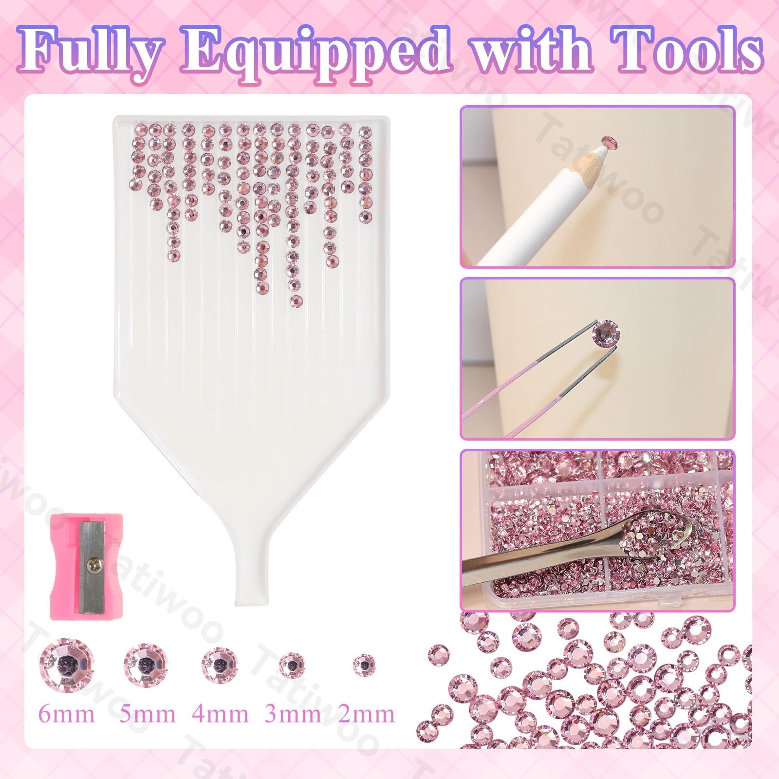 Tatiwoo 4-6mm crystal rhinestones for bold accents and statement designs.