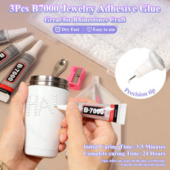 Tatiwoo white flatback rhinestones adhere well to fabric, plastic, and wood with simple glue.
