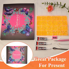 Tatiwoo ready-to-use rhinestones kit supports quick DIY face makeup art projects