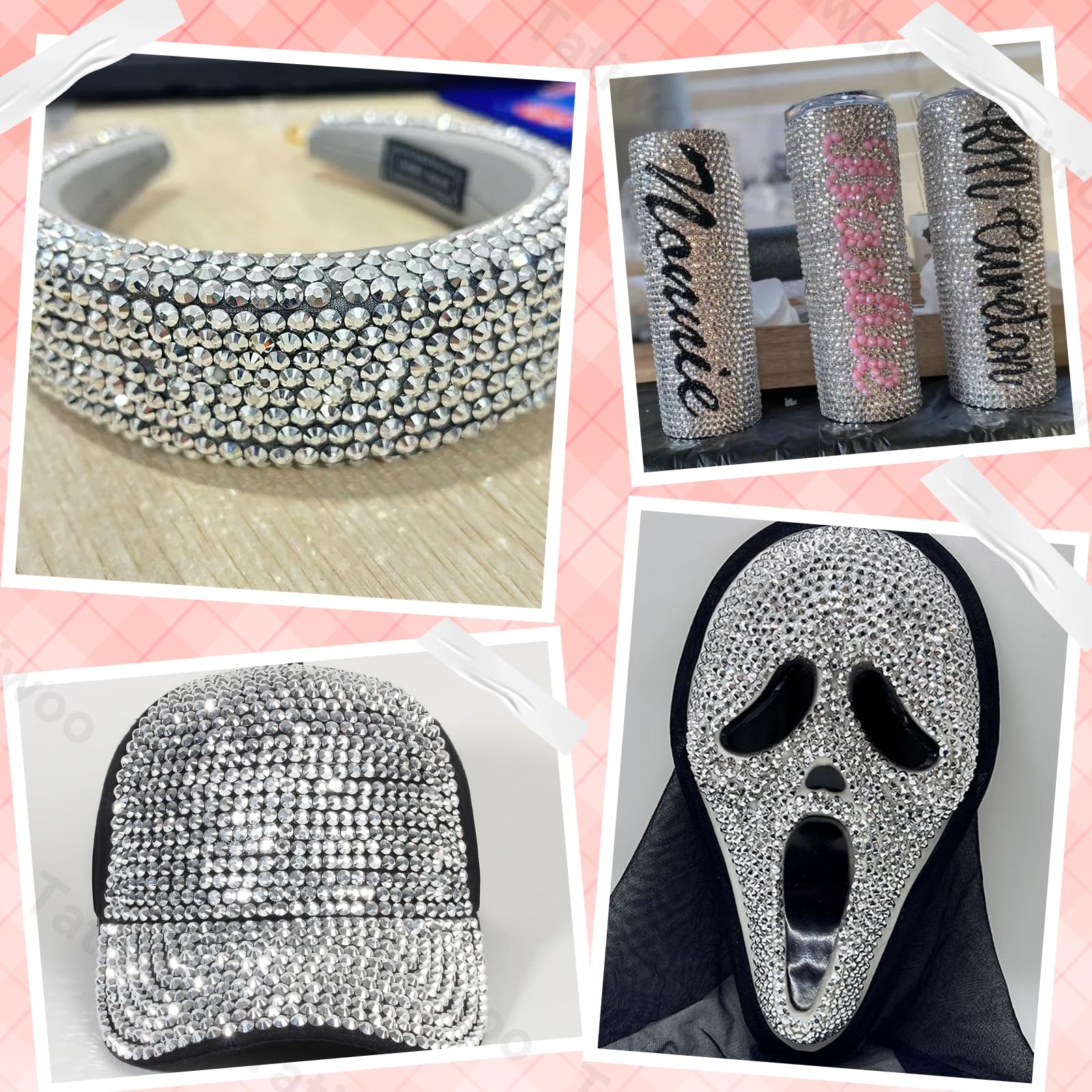 Tatiwoo silver crystal rhinestones in mix sizes for precise embellishment