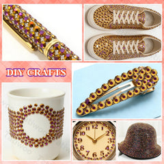 Tatiwoo tumblers and nail art decoration with sparkling rhinestones