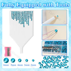 Tatiwoo wax pen and tweezers enable precise placement.