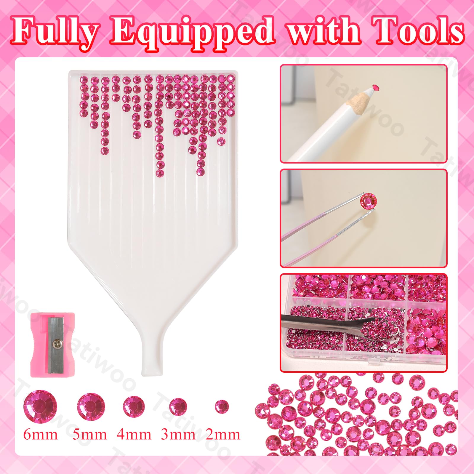 Tatiwoo wax pen, tweezers, and scoop enable precise gem placement