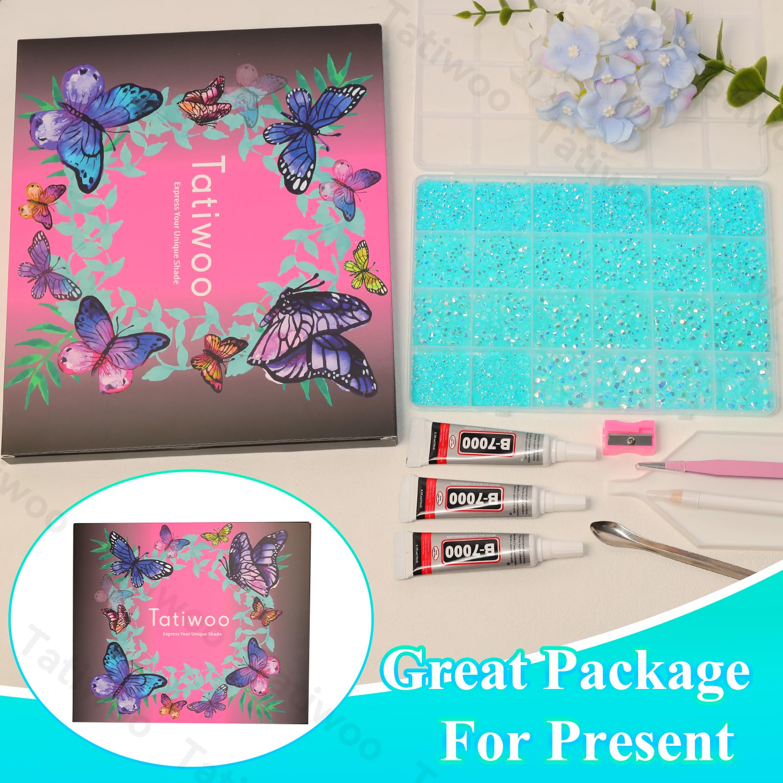 Tatiwoo wax pen tweezers tray kit for organized crafting sessions