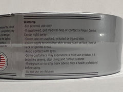 Close-up of Tattoo Destroyer ingredient list for skin-friendly formula.