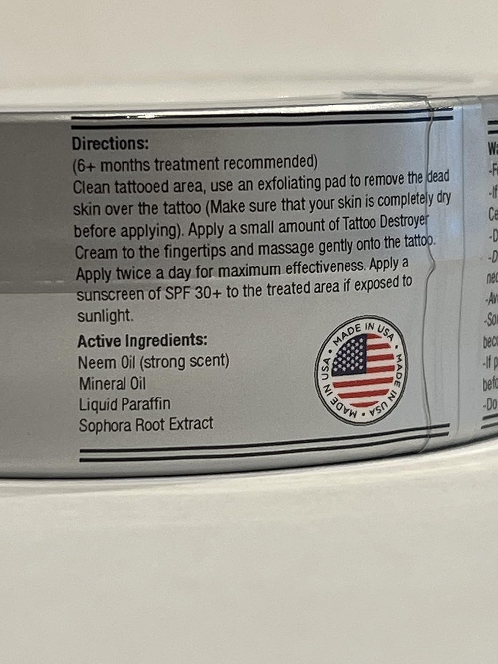 Tattoo Destroyer packaging displayed on a clean counter.