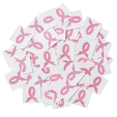 TBEEJ 72-piece pink ribbon glitter tattoos for awareness events