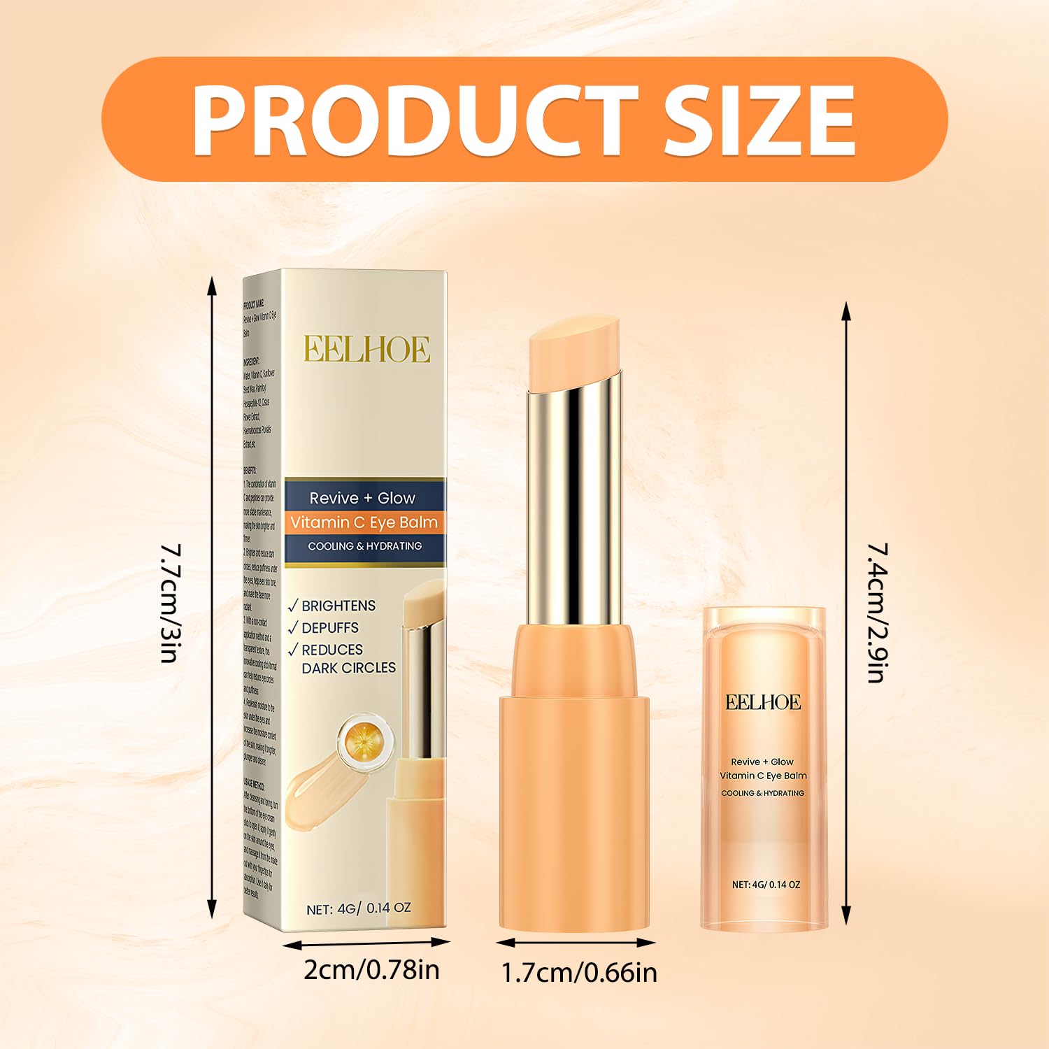 Tbexem Revive Glow eye balm near dark circles offers brighter appearance.