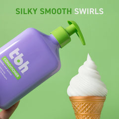 TBH Kids & Teen Collection flatlay communicates sulfate-free and paraben-free care for tweens.
