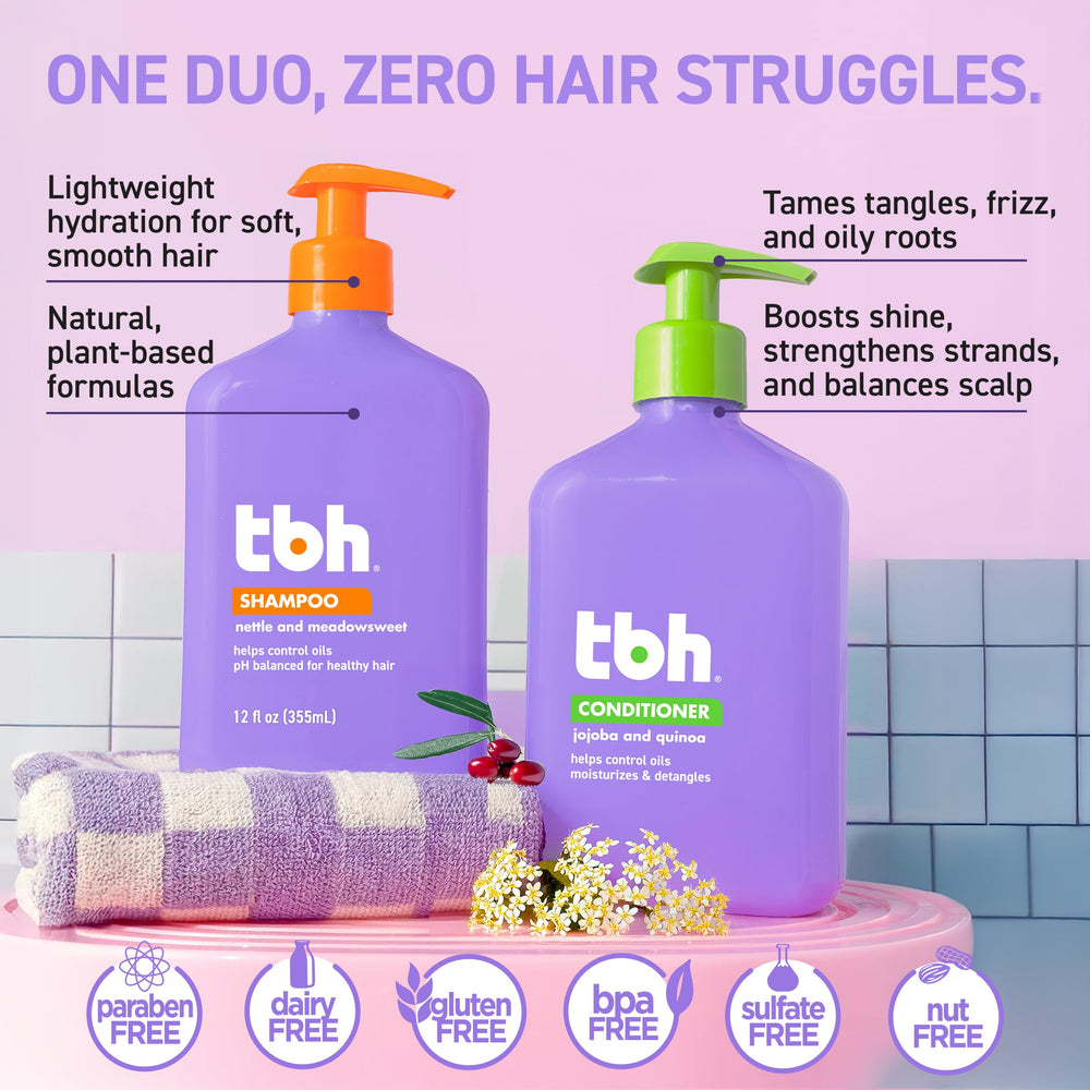 TBH Kids & Teen Conditioner pour shot demonstrates even distribution for daily use.