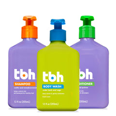TBH Kids & Teens shampoo bottle with gentle daily cleansing formula.