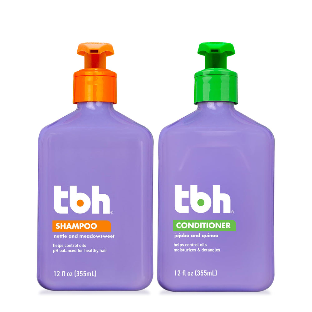 TBH Kids & Teens Shampoo front view highlights gentle cleansing for all hair types.
