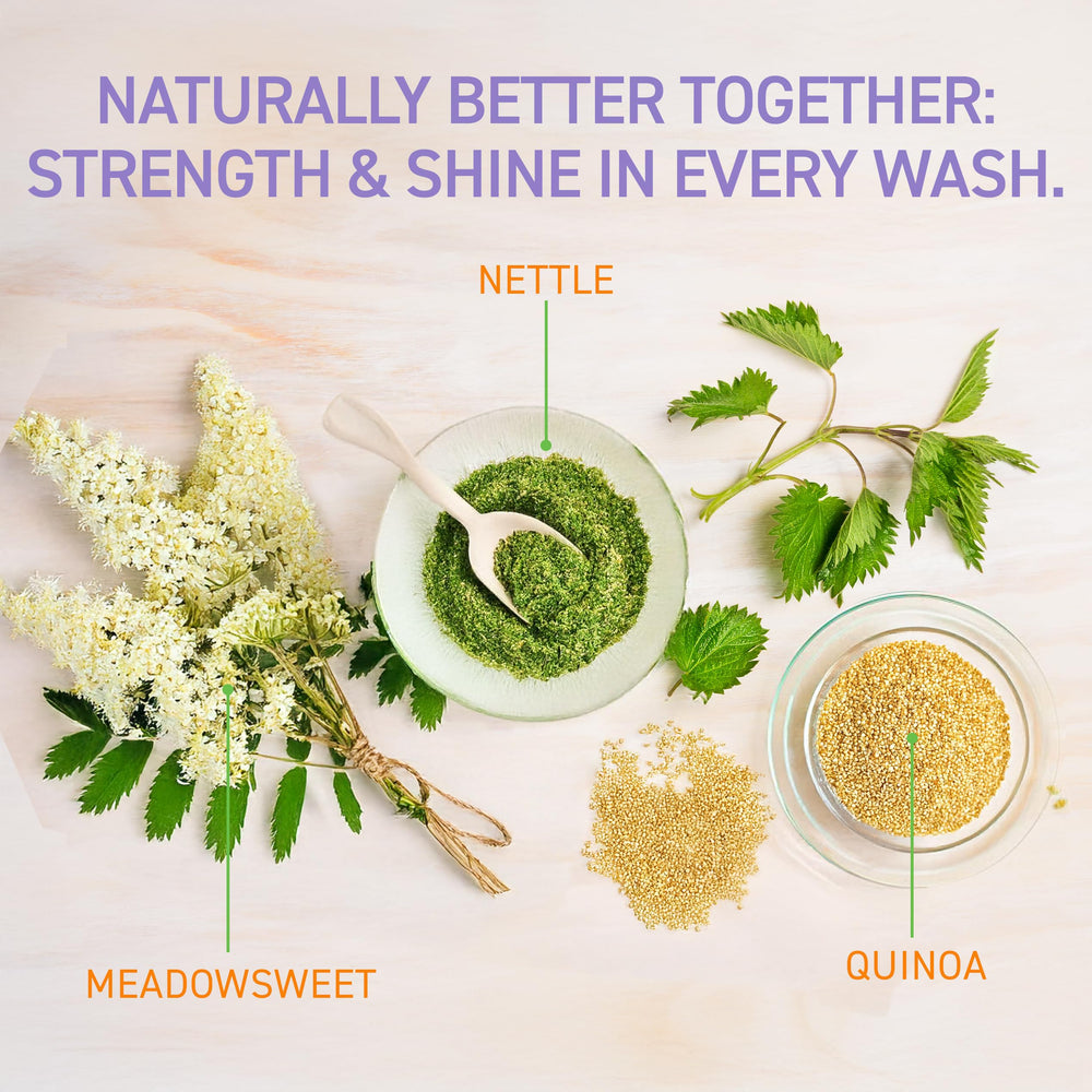 TBH Shampoo texture closeup reveals creamy lather and gentle cleansing.
