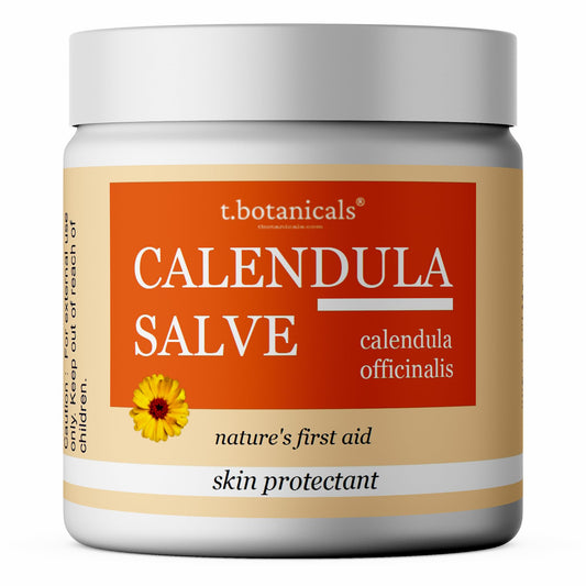 t.botanicals Calendula Salve bottle pour for easy on-the-go application