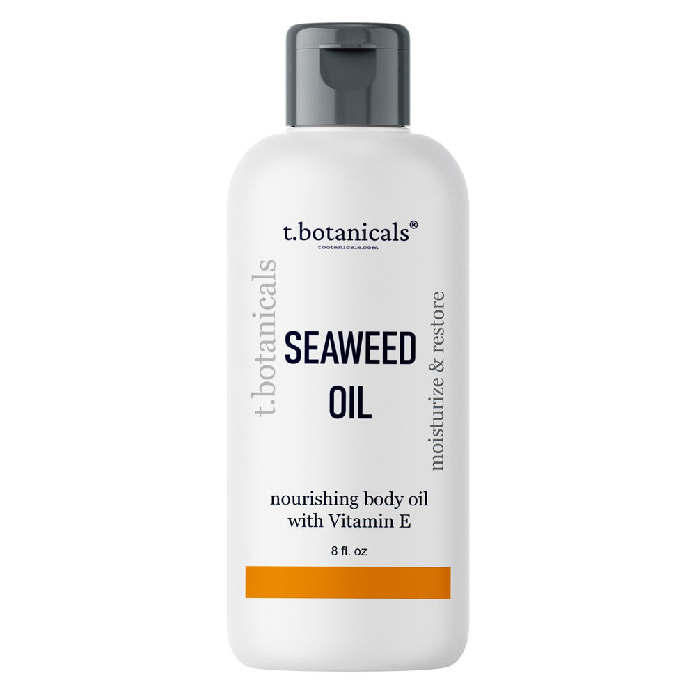 t.botanicals Seaweed Body Oil bottle showing fast-absorbing hydration