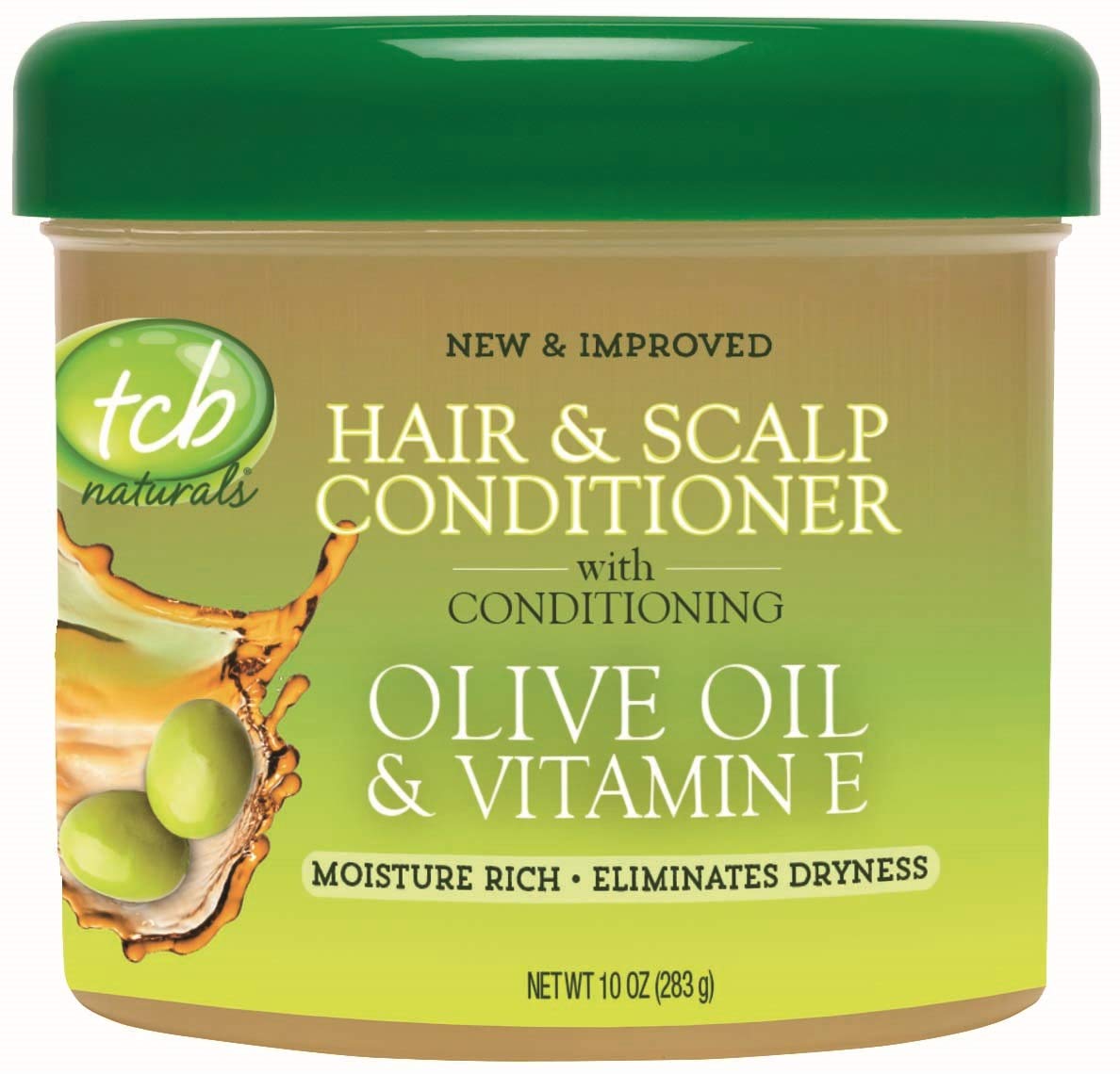 Tcb Naturals Olive Oil conditioner jar front view for daily moisture.