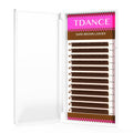 TDANCE Dark Brown Colored Lash Extensions – 0.03–0.15mm | Premium Brown Eyelash Extensions in C/CC/D/DD/J/B/L Curl for Salon Use
