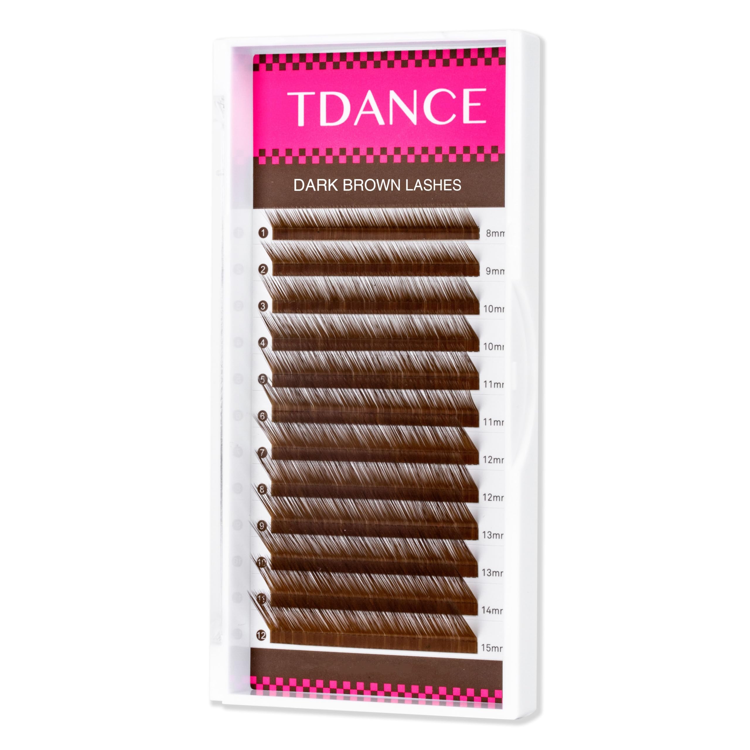 TDANCE dark brown lash extensions close-up showing natural blend for subtle enhancement