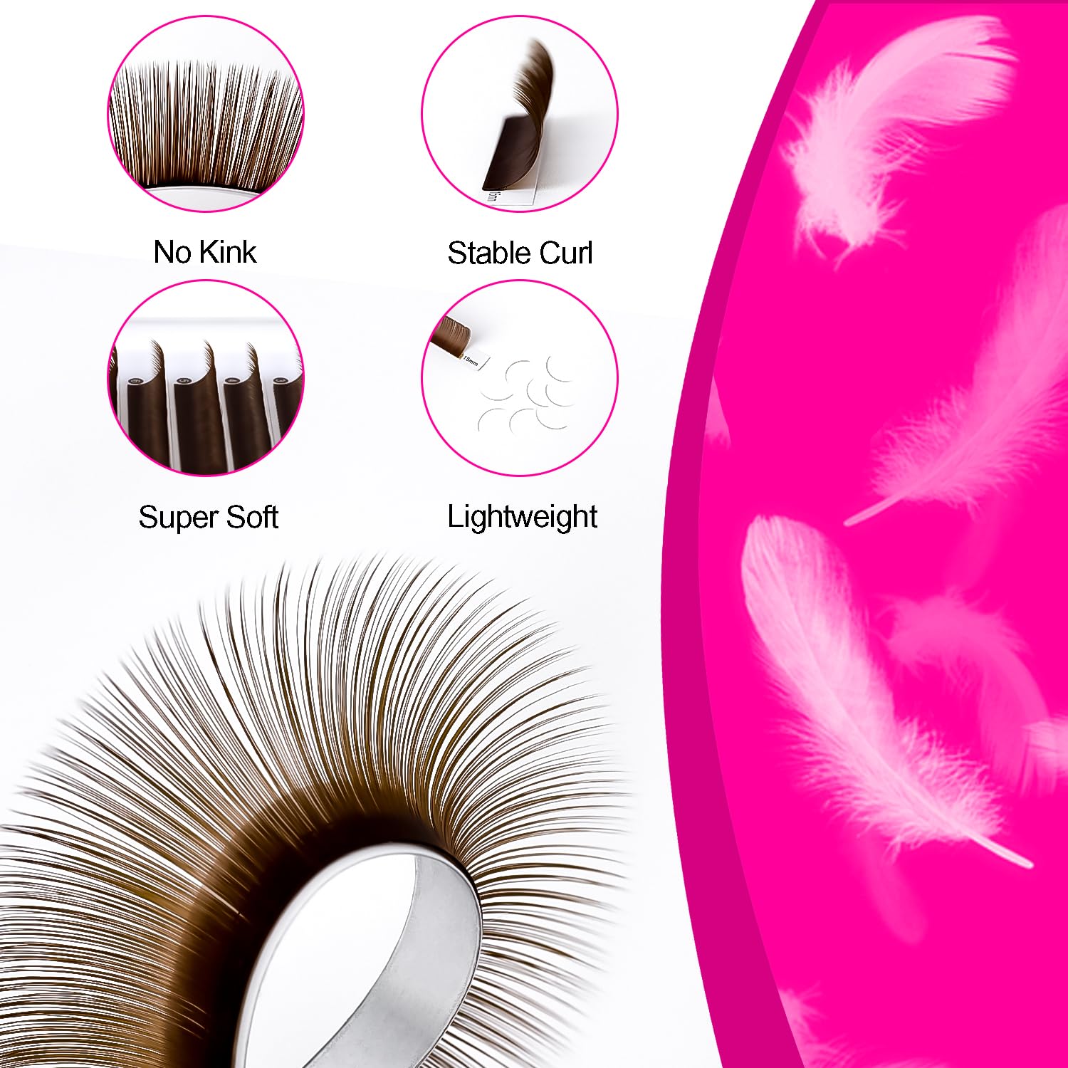 TDANCE brown extensions crafted from Korean PBT, soft and skin-friendly.