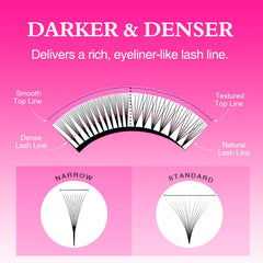 TDANCE darker denser lash fans from base to tip for a striking line.