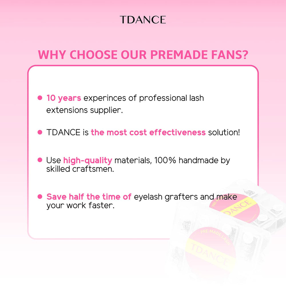 TDANCE fans easy to pick up with tweezers during application