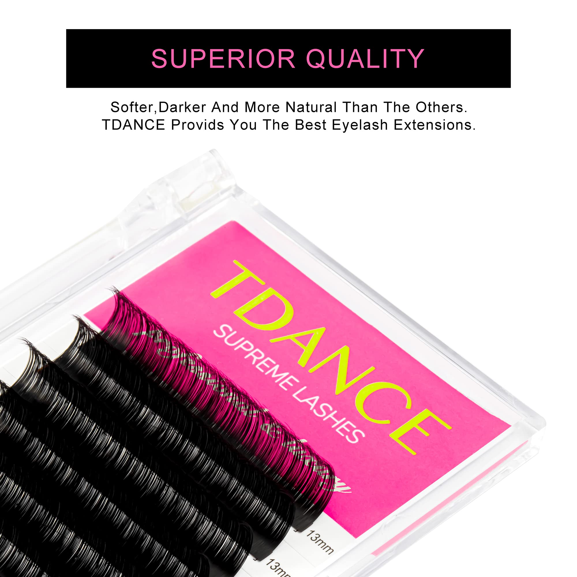 TDANCE matte black foil-backed tray for clean, efficient lash setup
