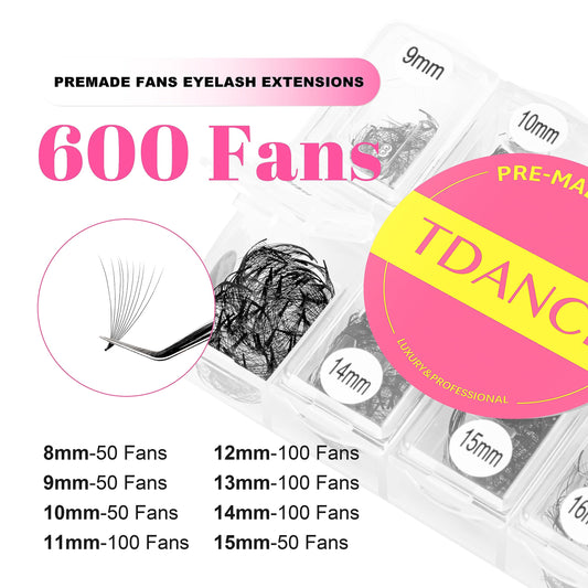 TDANCE loose fans premade collection for quick volume builds