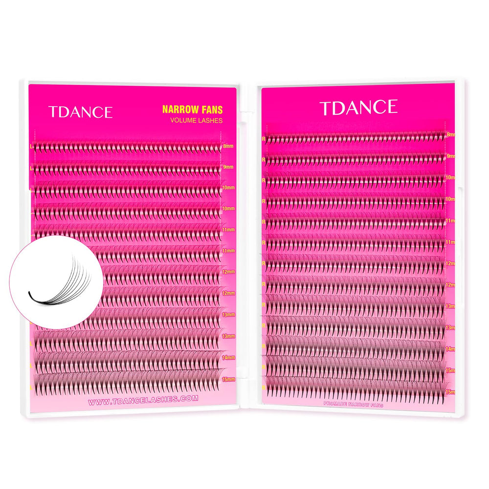 TDANCE narrow premade lash fans 1000-pack for bold volume.