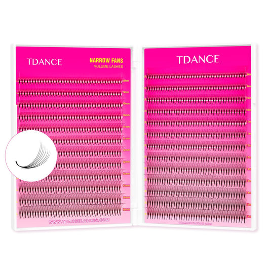 TDANCE narrow premade lash fans 1000-pack for bold volume.