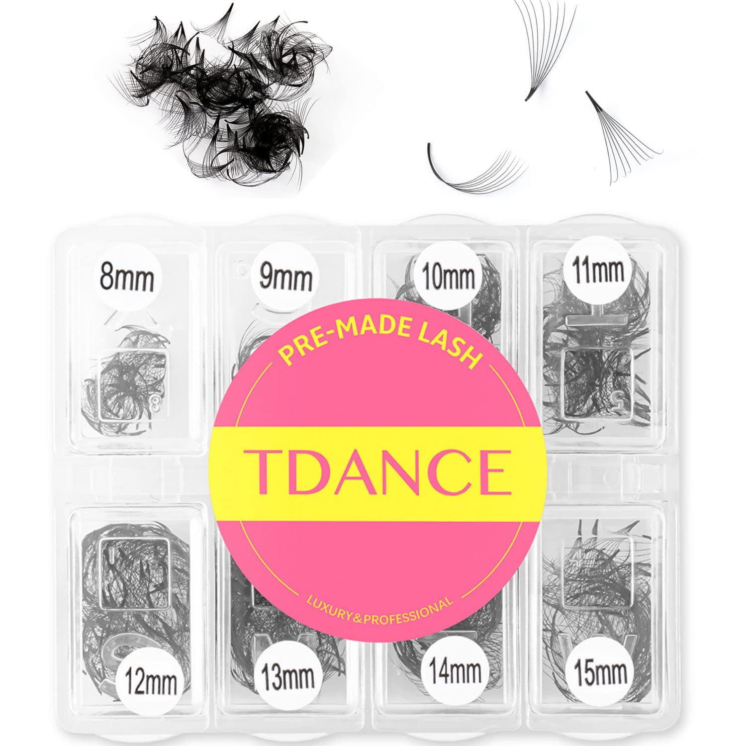 TDANCE premade fans 600-pack natural volume for quick lash sets