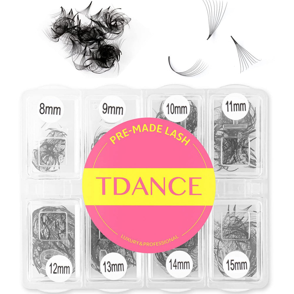TDANCE premade fans 600-pack natural volume for quick lash sets