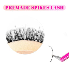 TDANCE Spikes lash extensions macro shot reveals 0.07 thickness and C/D curl.