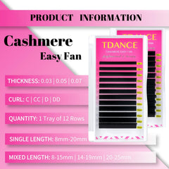 TDANCE volume lash tray peels cleanly for quick, tidy lash application.