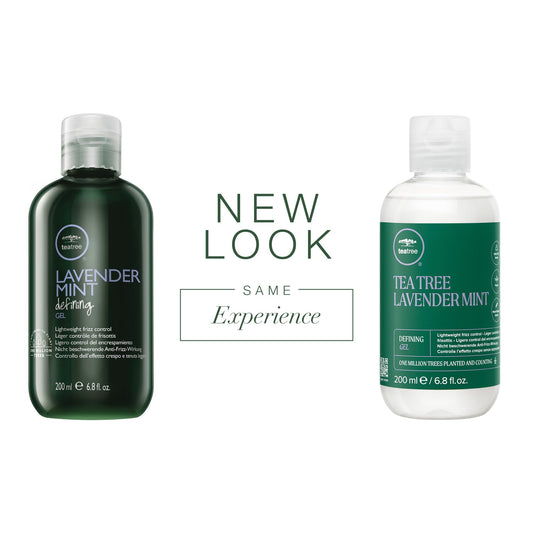 Tea Tree Lavender Mint Defining Gel being applied to define curls and reduce crunch.