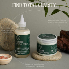 Invigorating tea tree scent enhances shower routine.