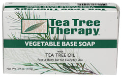 Tea Tree Therapy pack of 8 soaps with veggie base for gentle cleansing