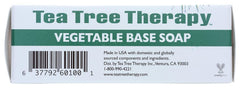 Tea Tree Therapy pack label close-up highlighting vegan ingredients