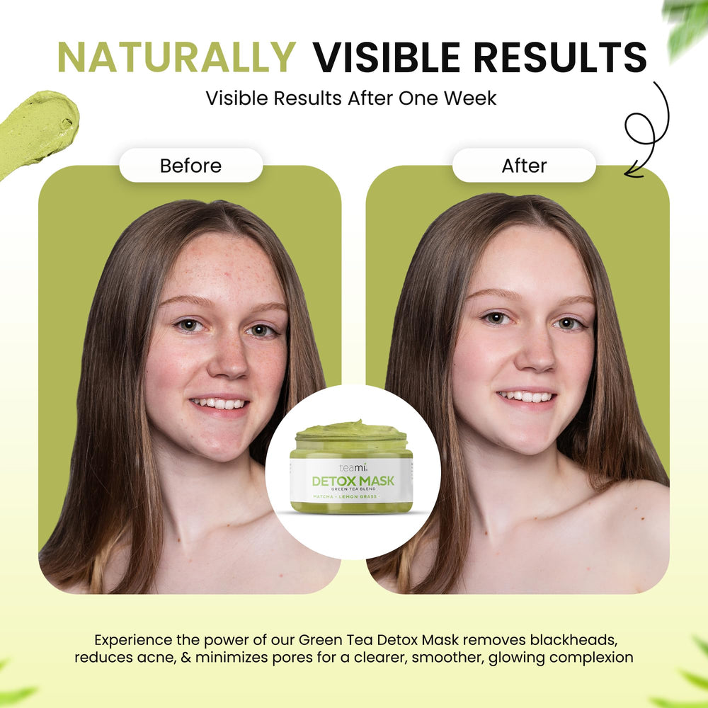 Teami Detox Face Mask swatch showing smooth, renewed skin texture