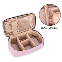 Teamoy cosmetic train organizer with elastic slots offers flexible brush storage