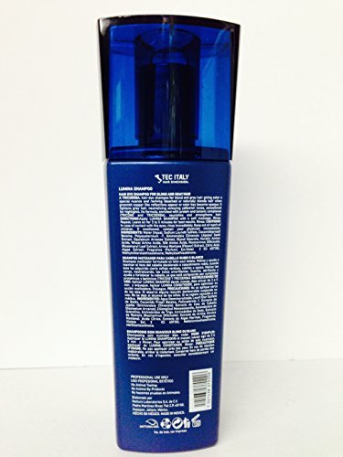 Tec Italy Lumina Purple Shampoo pour action highlighting violet tint for neutralizing brass.