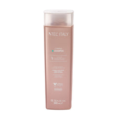 Tec Italy Lumina Shampoo bottle with violet-toned formula neutralizing yellow tones and boosting silver brightness.