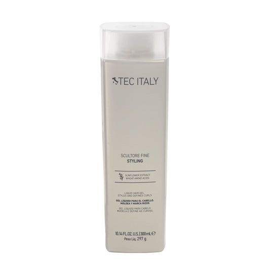 Tec Italy Scultore Fine Styling Gel bottle defines curls with shine.