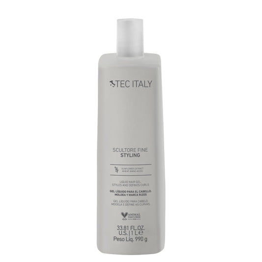 Tec Italy Scultore Fine Styling Gel bottle pour for defined, shiny curls.