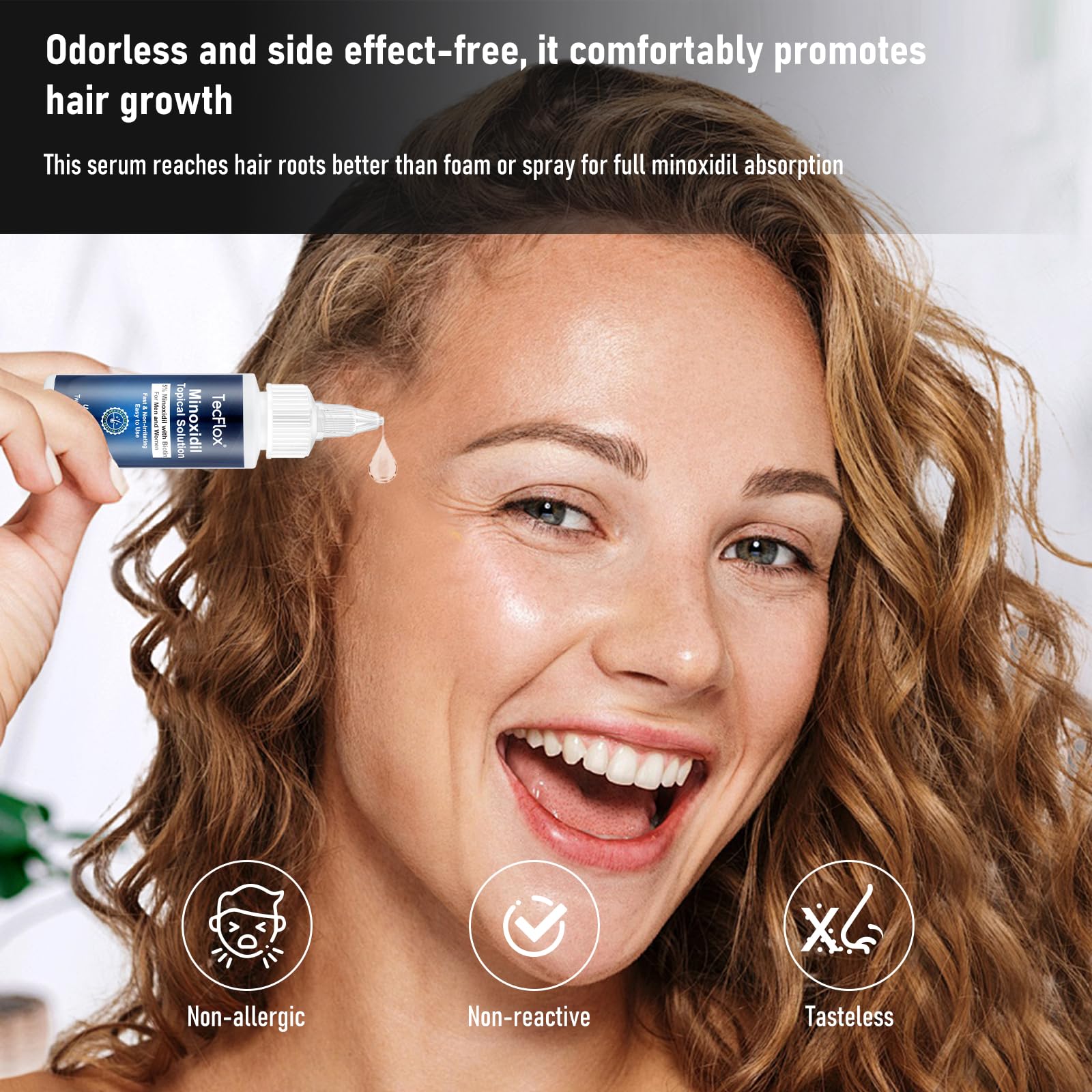 tecflox unisex packaging for easy daily use by men and women.