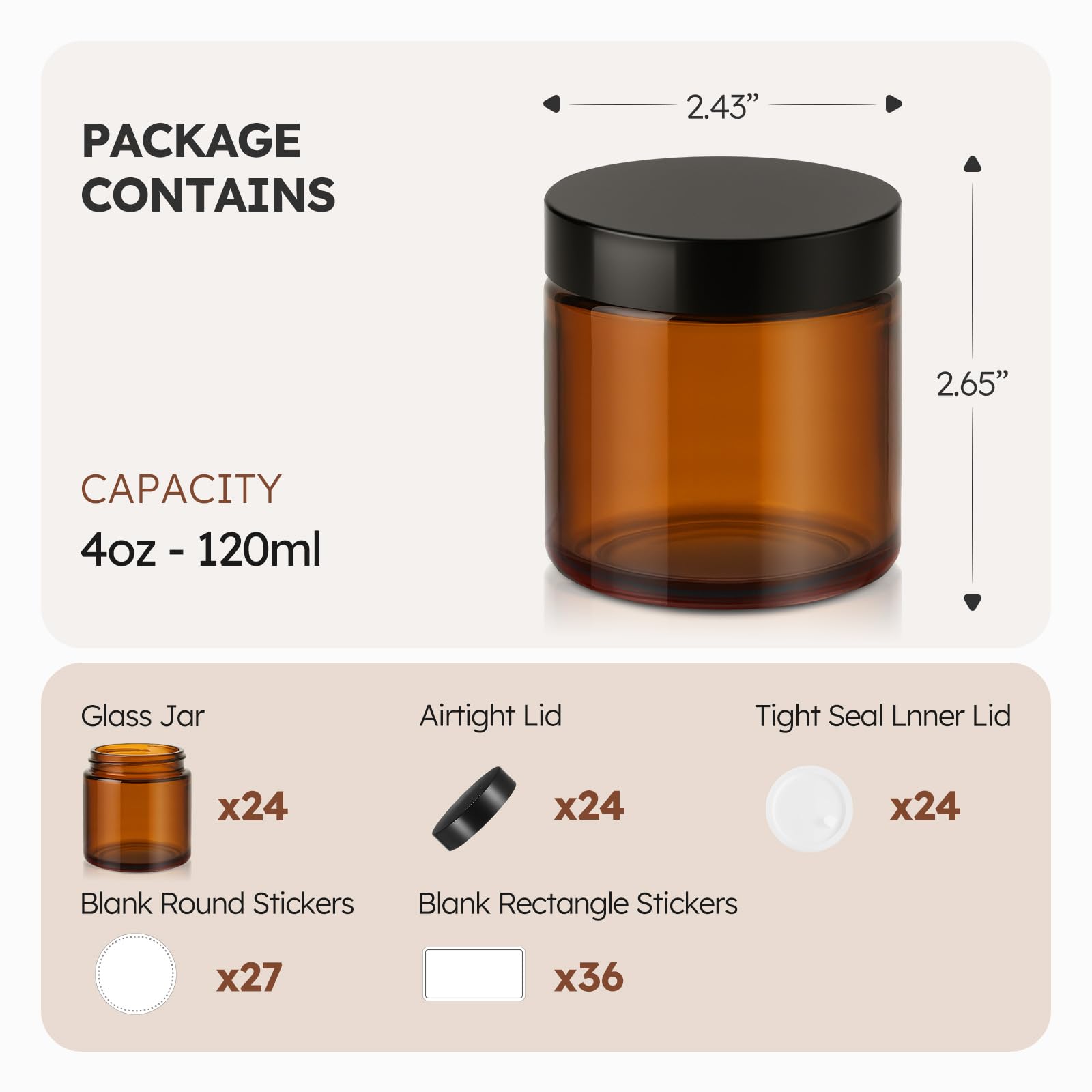 Tecohouse jar interior with liner seal ready for creams or powders.